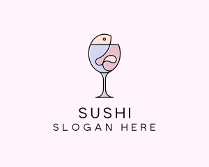 Seafood Wine Restaurant logo design