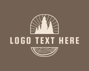 Lumberjack - Forest Tree Lumber logo design