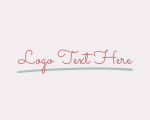 Script Cursive Business Logo