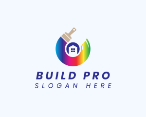 Painter - Painting Brush Home Improvement logo design