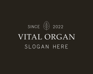 Minimalist Organic Wordmark logo design