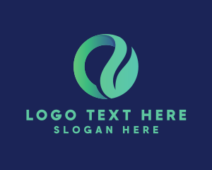 Eco Friendly - Green Leaf Circle logo design