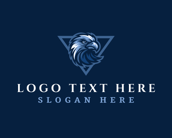 Eagle - Blue Eagle Bird Head logo design