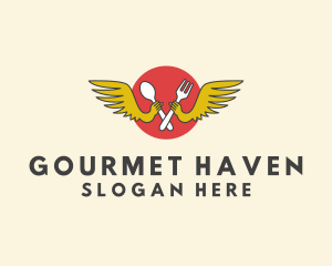 Winged Dining Restaurant logo design