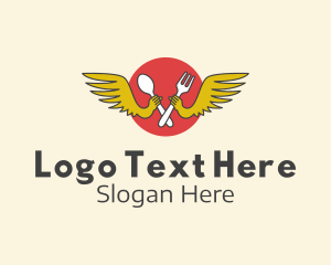 Restaurant - Winged Restaurant Emblem logo design