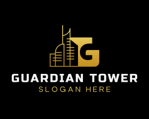 City Tower Building Letter G  logo design