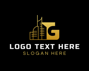 Condominium - City Tower Building Letter G logo design