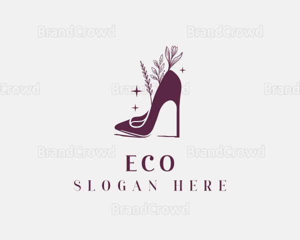 Feminine Floral High Heels Logo