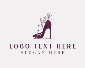 Shoemaking - Feminine Floral High Heels logo design