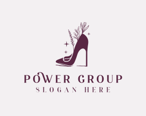 Feminine Floral High Heels Logo