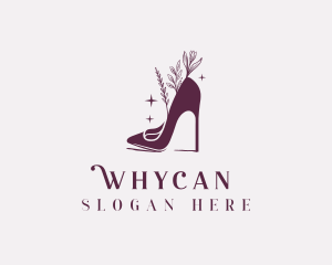 Feminine Floral High Heels Logo