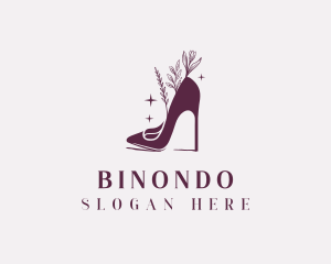 Shoemaking - Feminine Floral High Heels logo design