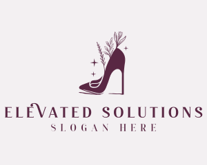 Feminine Floral High Heels logo design