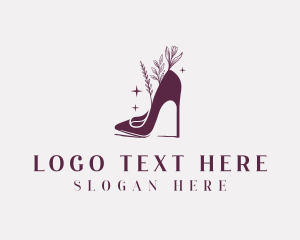 Stilettos - Feminine Floral High Heels logo design
