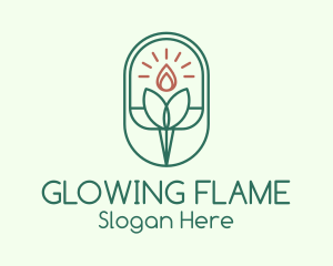 Natural Scented Candle logo design