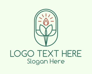 Leaf - Natural Scented Candle logo design