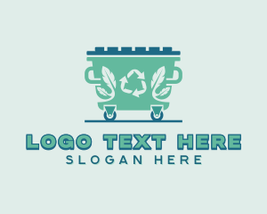 Recycling Bin - Eco Garbage Dumpster logo design