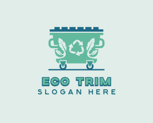 Eco Garbage Dumpster logo design