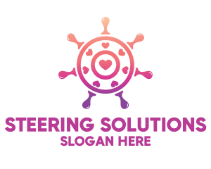 Love Steering Wheel logo design