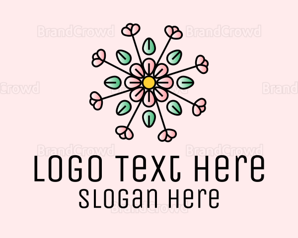 Spring Flower Pattern Logo