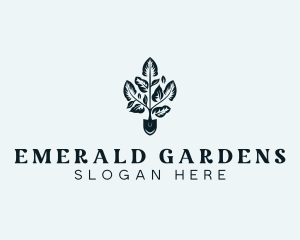 Gardening Plant Shovel logo design