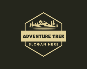 Trek - Rustic Mountain Trek logo design