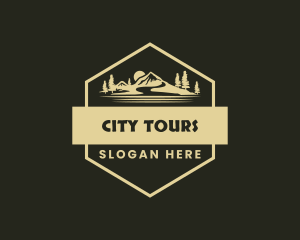 Sightseeing - Rustic Mountain Trek logo design