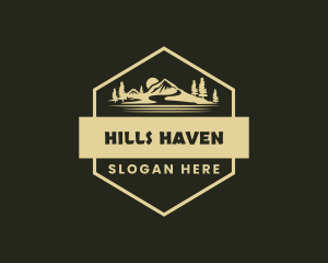 Rustic Mountain Trek logo design