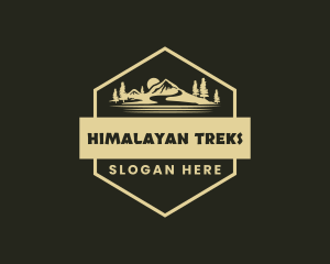 Rustic Mountain Trek logo design