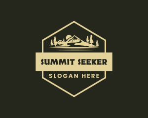 Rustic Mountain Trek logo design