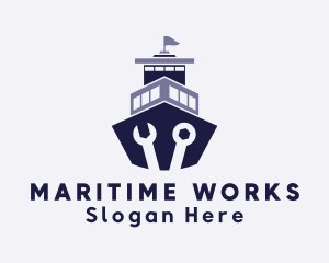 Marine Destroyer Maintenance logo design