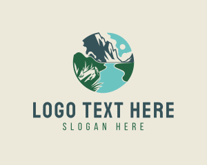 Little River Canyon - Mountain River Forest logo design