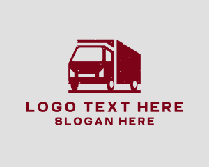 Courier - Cargo Delivery Truck logo design