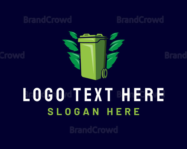 Garbage Bin Leaf Cleaning Logo