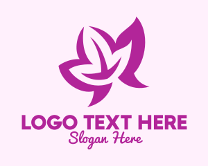 Flower Shop - Purple Flower Petals logo design