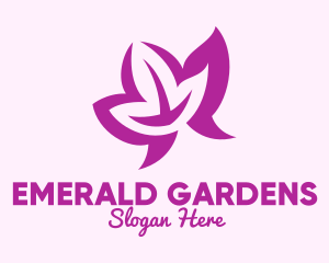 Purple Flower Petals logo design