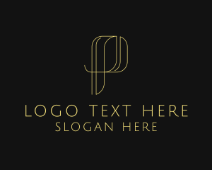 Elegant Business Letter P logo design
