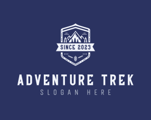 Trekking - Mountain Trekking Wilderness logo design