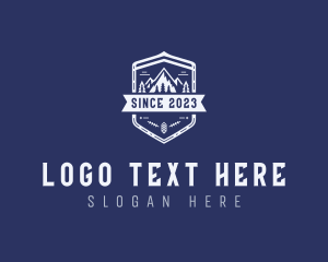 Trekking - Mountain Trekking Wilderness logo design