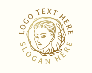 Lady - Golden Woman Beauty logo design