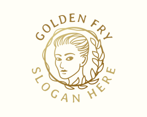 Golden Woman Beauty logo design