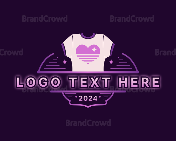 Retro Heart Shirt Logo