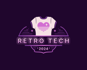 Retro Heart Shirt logo design