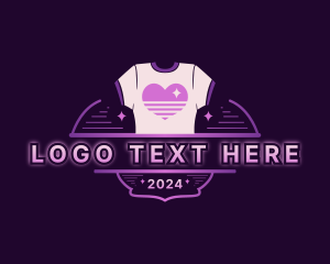 Shirt - Retro Heart Shirt logo design