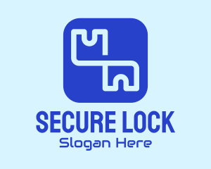 Locked - Key Password App logo design