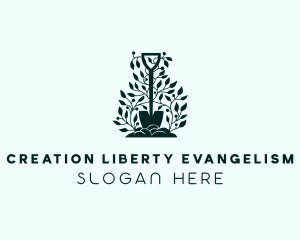 Tree Planting Shovel logo design