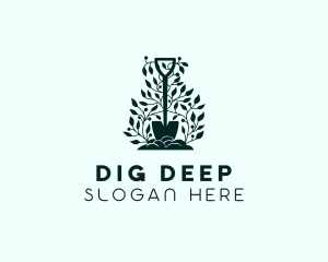 Tree Planting Shovel logo design