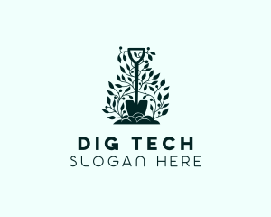 Tree Planting Shovel logo design