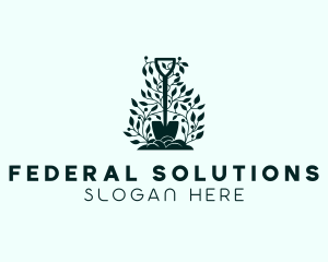 Tree Planting Shovel logo design