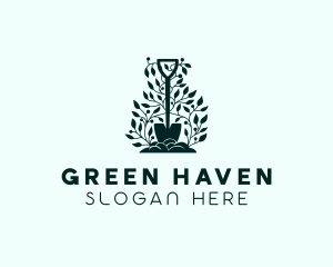 Tree Planting Shovel logo design